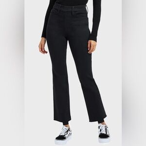 Good American Power Stretch Pull-On Straight Jeans Size 2XL Black High-Waisted